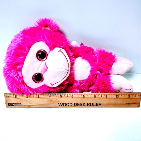 BJ Toy Pink 12" Stuffed Monkey Plush Toy Collectible - Picture 7 of 8